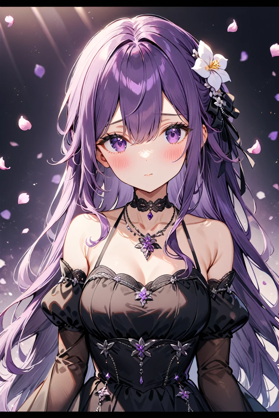 best quality,4k,8k,highres,masterpiece:1.2,ultra-detailed,ultra-detailed,beatiful detailed eyes,realistic:1.37,elegant,portrait, sexy, ethereal atmosphere,dark violet hair,flowing hair,windswept clothes,cinematic lighting,vivid colors,expressive eyes, smile,graceful posture,horns,delicate features,translucent skin,fine details,subtle textures,dramatic composition,mysterious aura,depth and dimension,