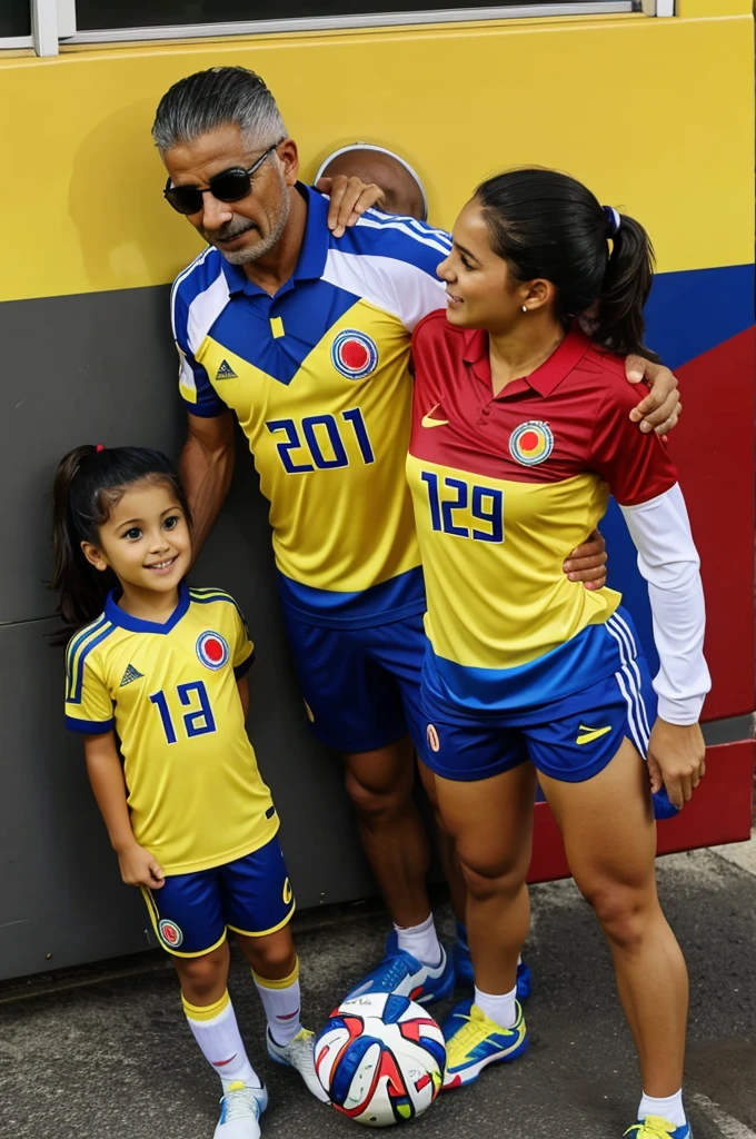 Dad daughter wife national team Colombia