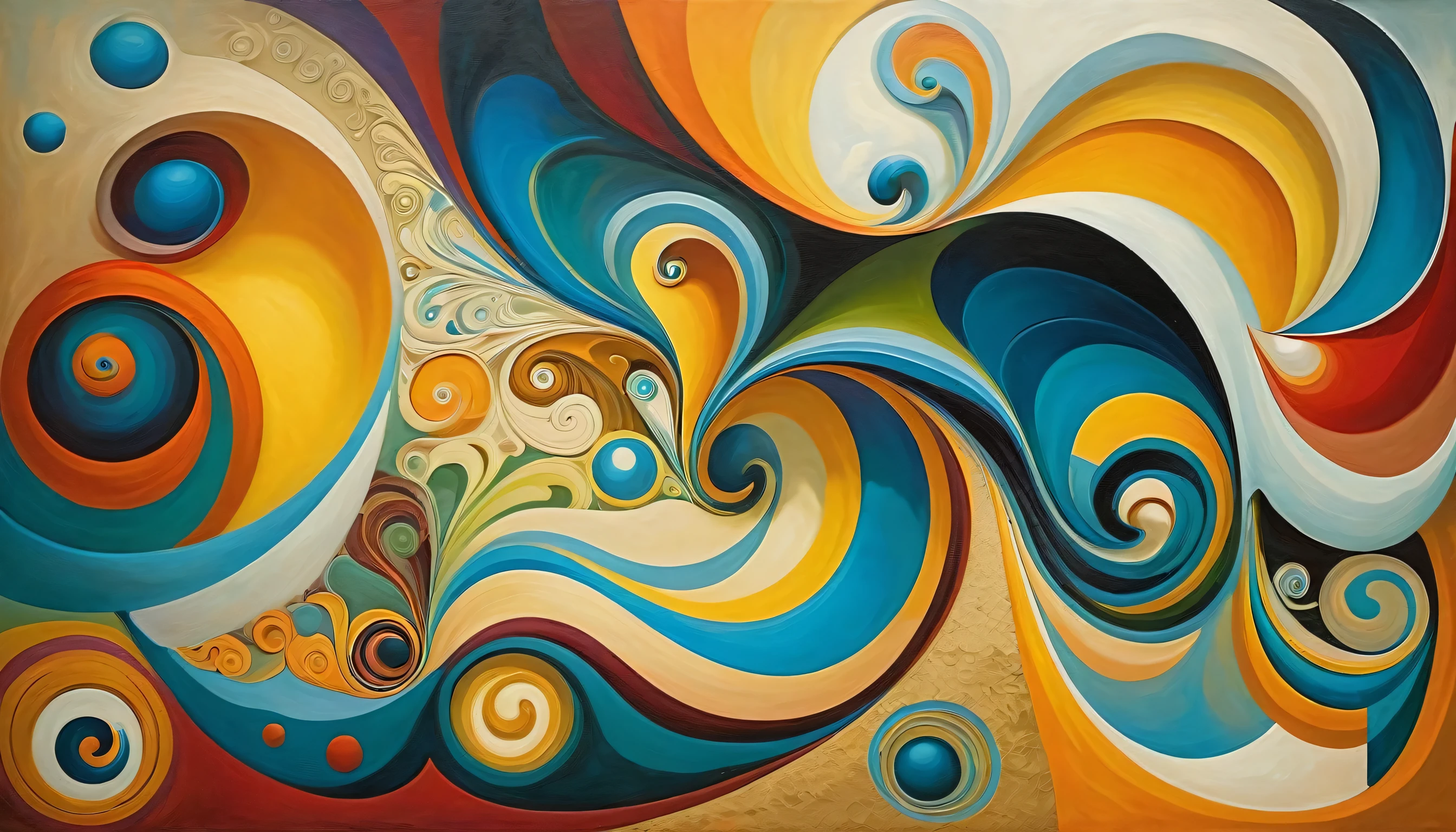 Surreal swirls and abstract forms evoke a sense of wonder and imagination, turning walls into a canvas of creativity.