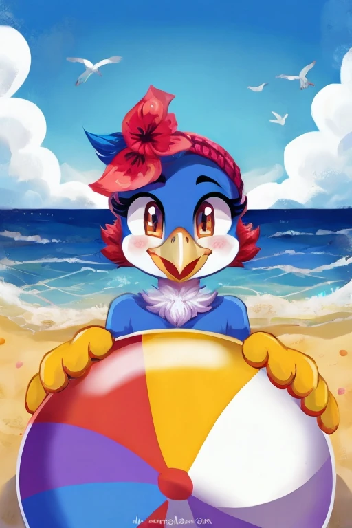 Beach ball bird