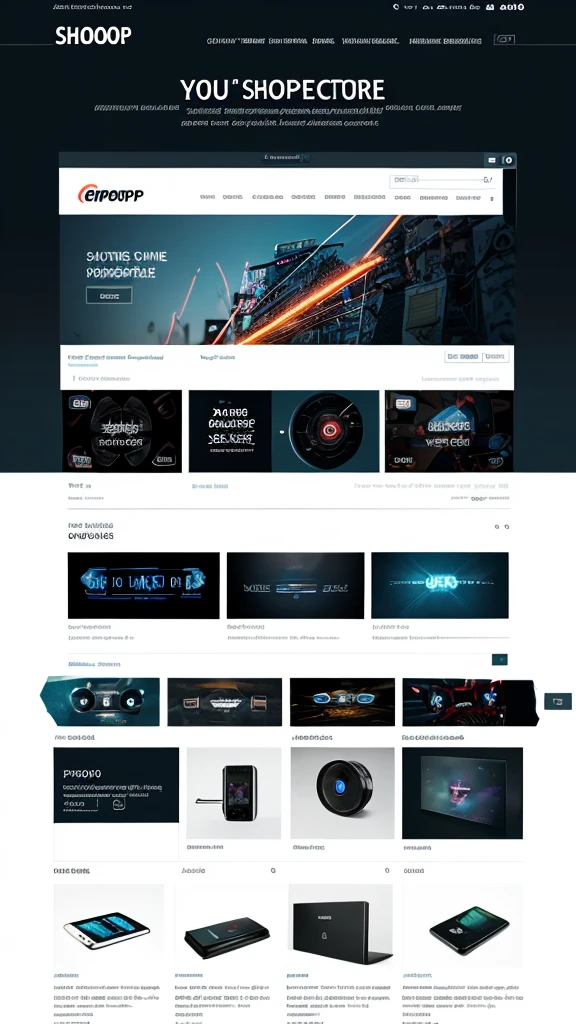Create an image for an online electronics store on shoope 