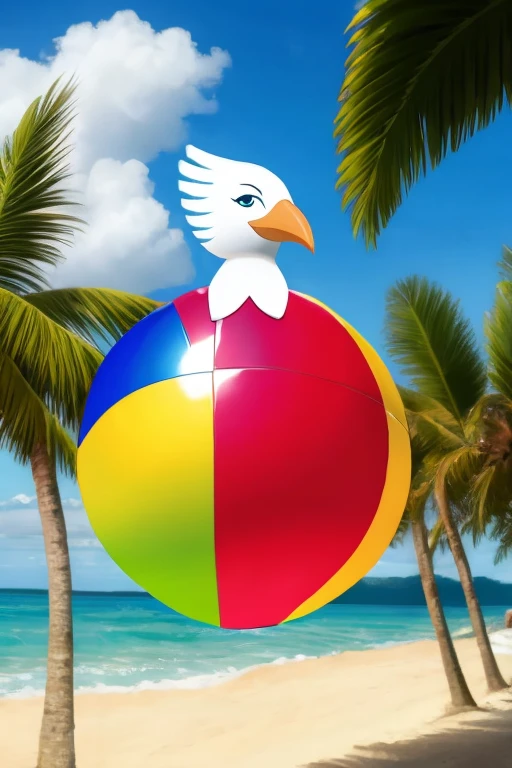 Beach ball bird