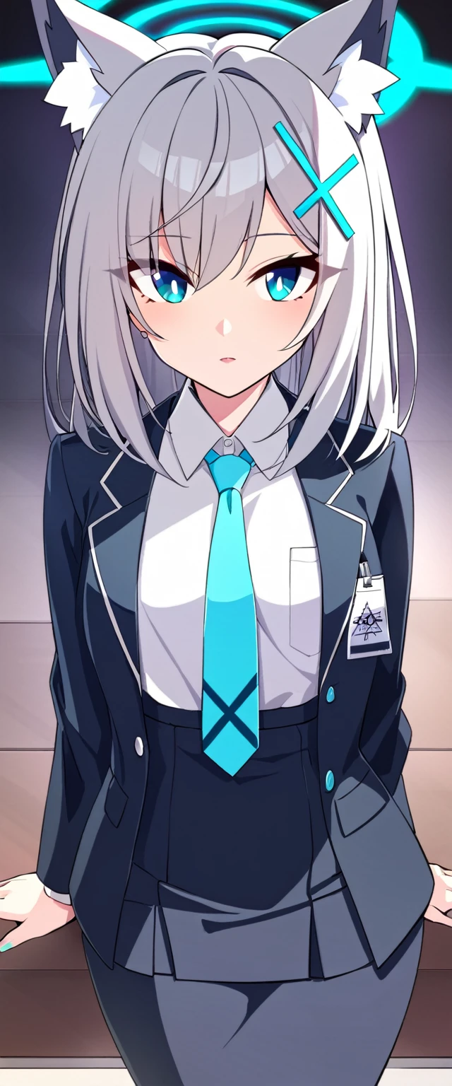 one girl, fox years, Shiroko, Blue Archive, necktie, love me, naive, anime style