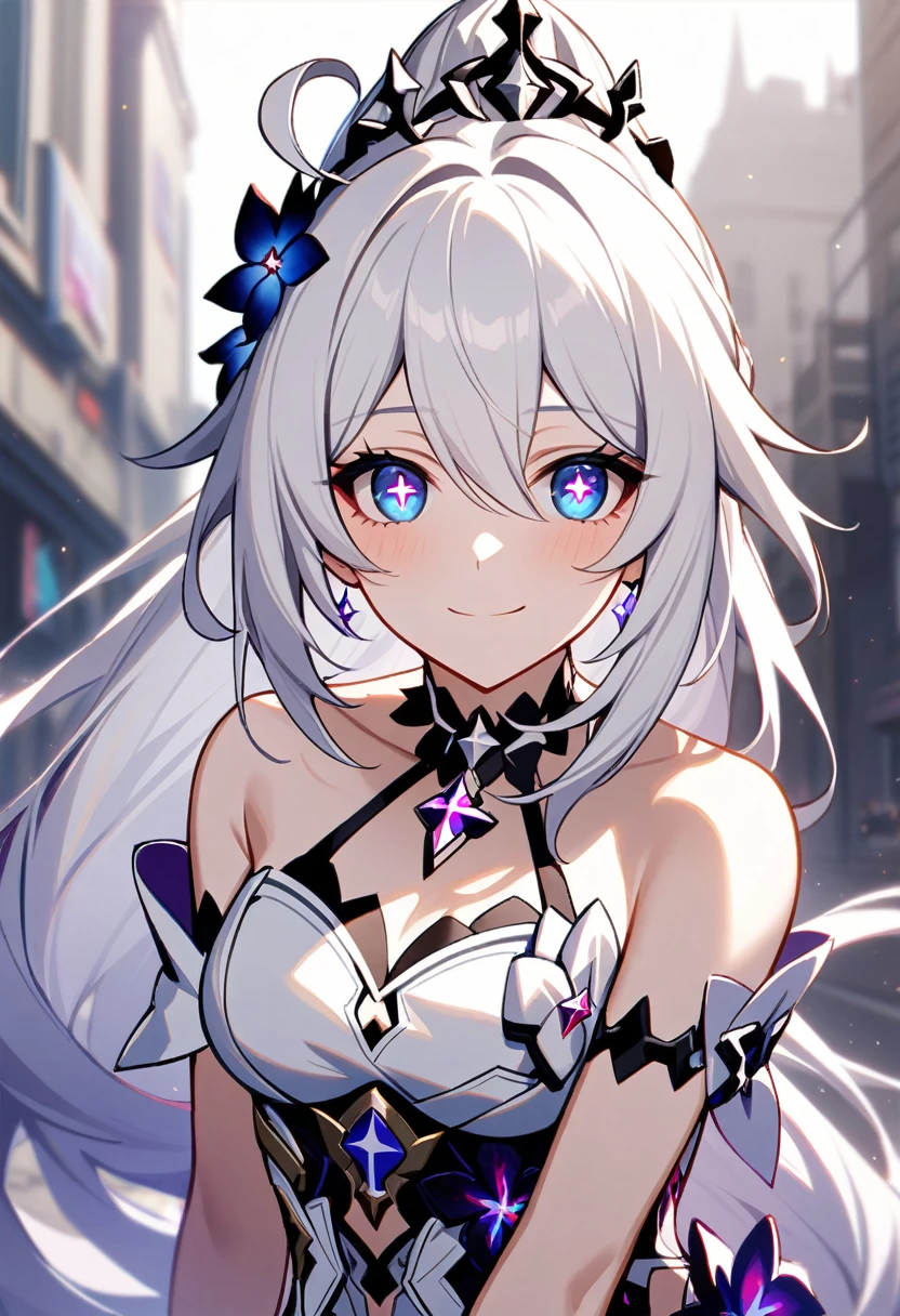 1girl, Kiana Kaslana \(Herrscher of Finality), Honkai Impact 3rd, ponytail, smile, extremely detailed eyes