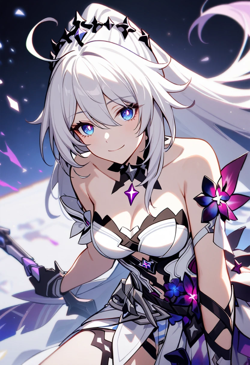 1girl, Kiana Kaslana \(Herrscher of Finality), Honkai Impact 3rd, ponytail, smile, extremely detailed eyes