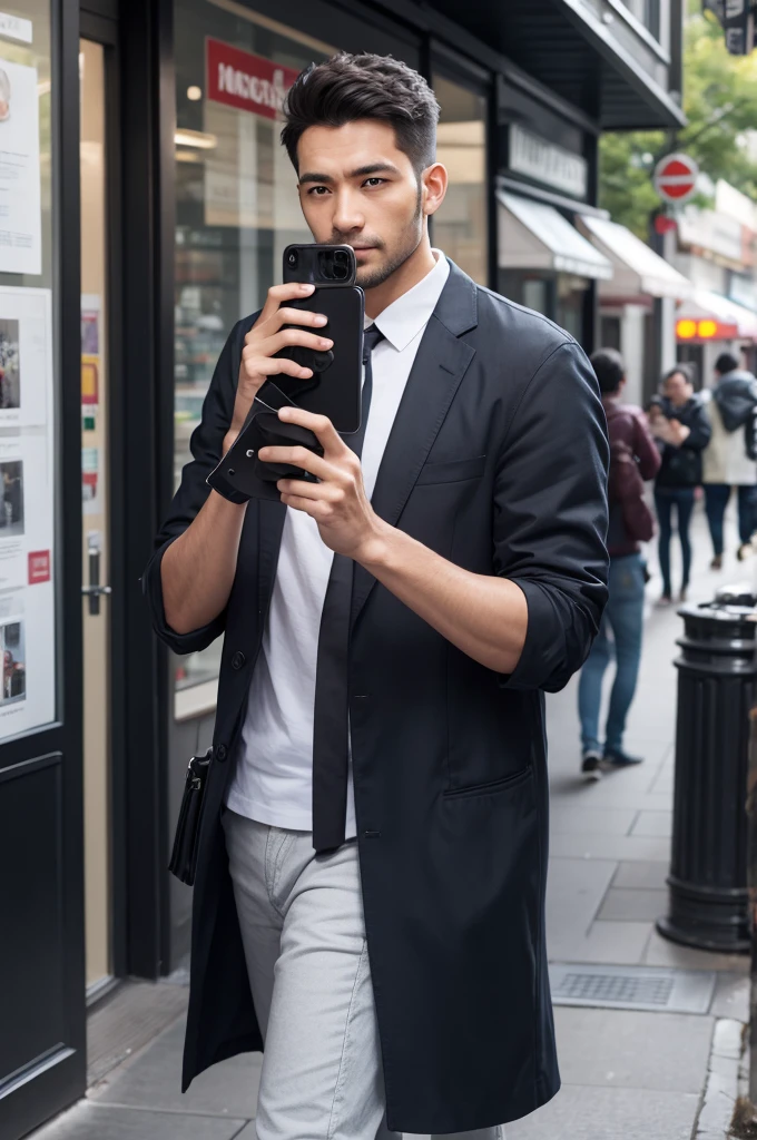 A man taking a photo
