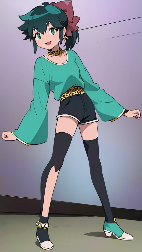 (highest quality,4K,8K,High resolution,table top:1.2), Super detailed, (realistic,photorealistic,photo-realistic:1.37), ((Sweat)),((From the side)),((close up of face)),((short hair)),beautiful girl, grin and laugh,((Raise your left arm)),((Right hand is a fist)),((purple leotard)), ((Purple bodysuit)), ((Wristband)),((loose socks)),((sneakers)),((Dancing in the gymnasium)),beautiful and detailed eyes, beautiful detailed lips, highly detailed eyes and face, long eyelashes, realistic anime 3D style, Smooth anime CG art, Digital rendering by Makoto Shinkai, Moe anime art style, photorealistic rendering of an anime girl, Shinkai Makoto style, Cute anime girl visuals, realistic young anime girl, girl fan art, Created by Anime Artist'studio of.