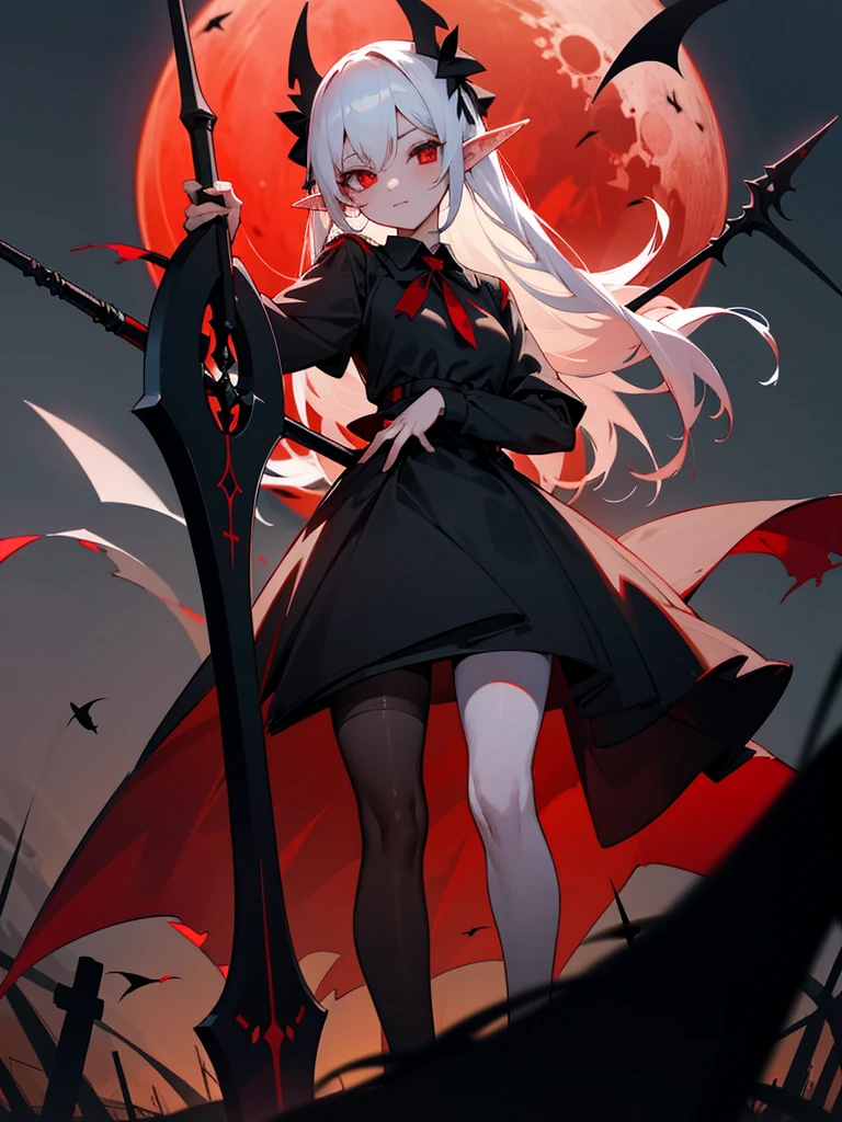 《Fate echoes》,Cosette,Red Moon Season Set Dream Art,dreamlike art, (Masterpiece:1.0), llustration, Single,(1girll),(Extremely detailed Cg Unity 8K wallpaper),( Best quality:0.8),(MKSKS style:0.9), Flat color, limited palette, Low contrast,(清晰的线条),Best quality, 1girll, Solo, Red ribbon, Red skirt
