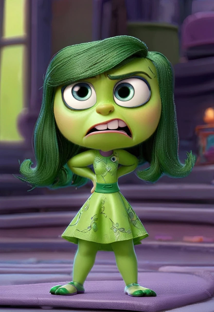 Disgust inside out, Green skin, big legs, culona