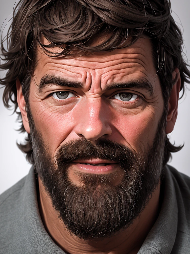 a 40yo photographer, funny portrait, 1man, funny portrait