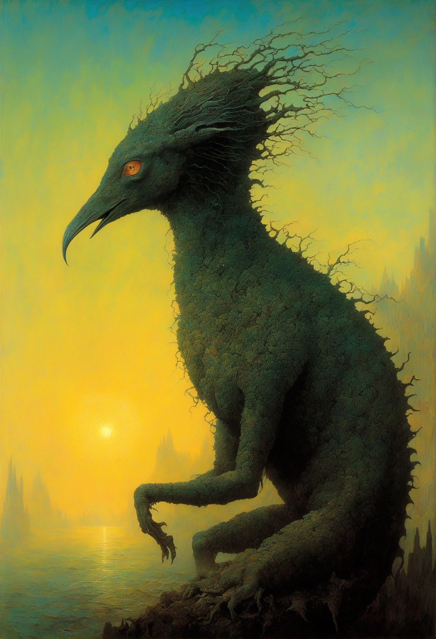 Mythical creatures, author:Zdzislaw Beksiński