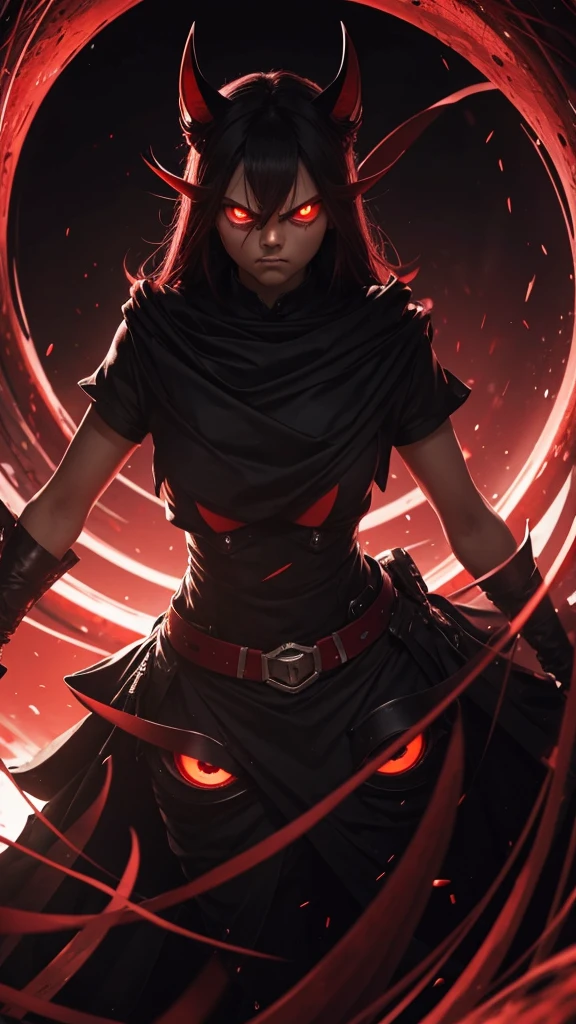 an angry torus with red eyes