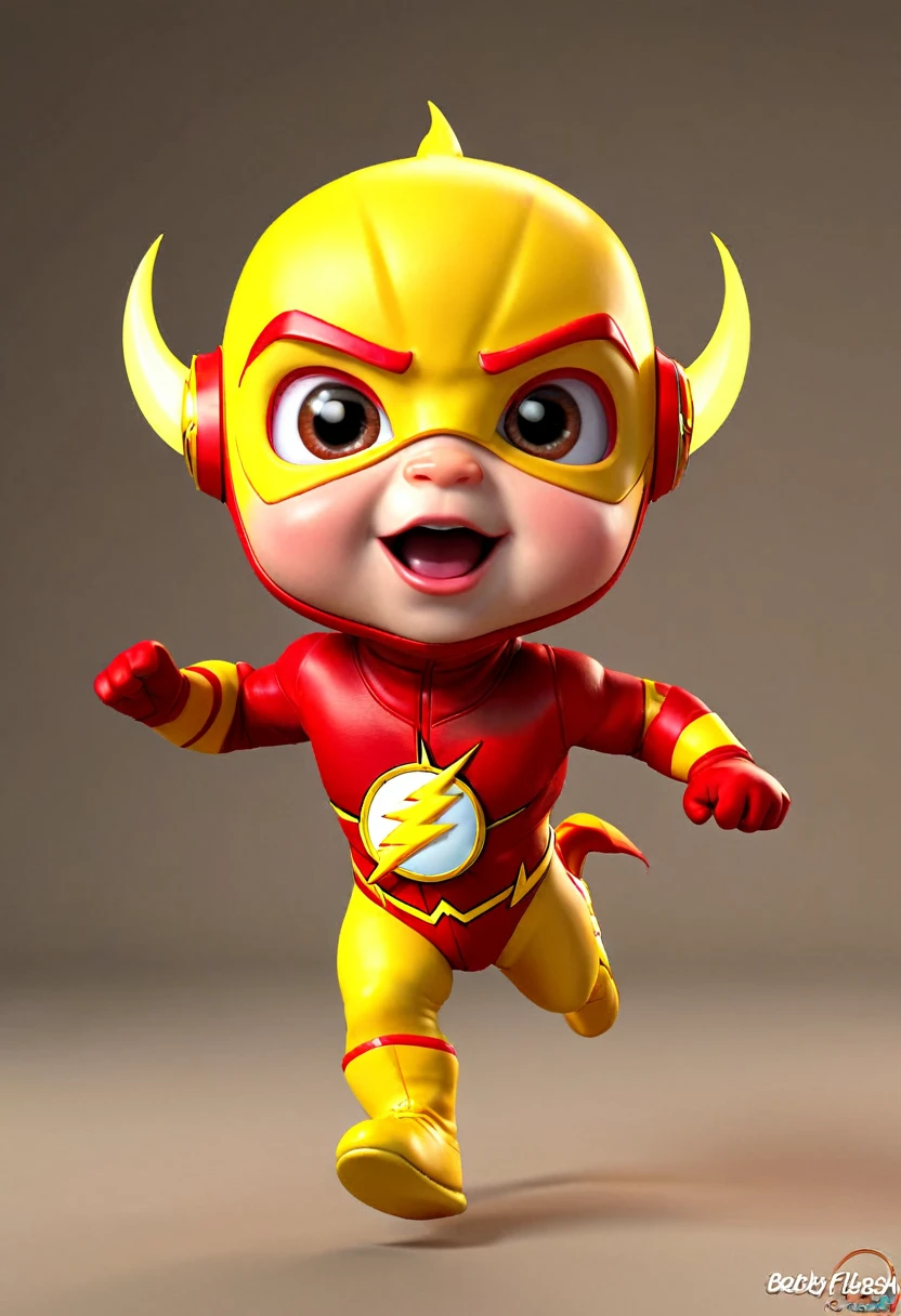 Baby  flash, runing funny, 3d