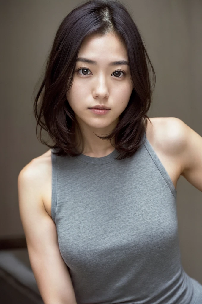 (((One girl,alone))),(Highly realistic photos, High resolution, Detailed face, Beautiful Eyes) Japanese women, 21 years old, Cute face, alone:1, Nice body, Medium chest, ,Hairstyle, Take a photo book,the avengers,Healthy Body,Thighs、Captivating pose