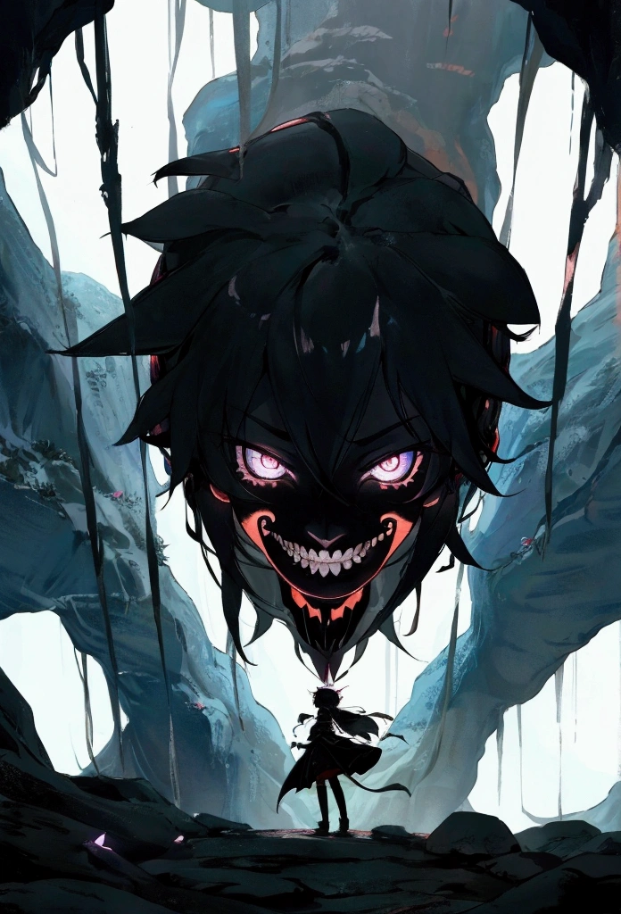 black anime cave