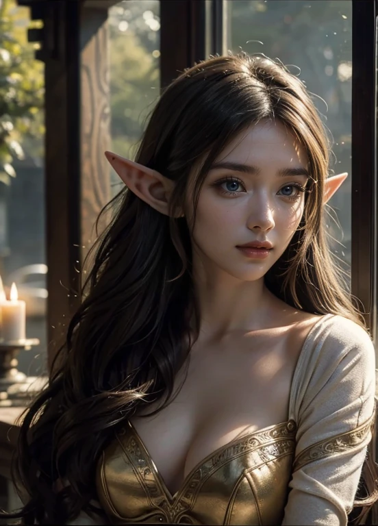 Super detail beautiful 30 year old elf. ultra HD, 4K, 8K, cinematic