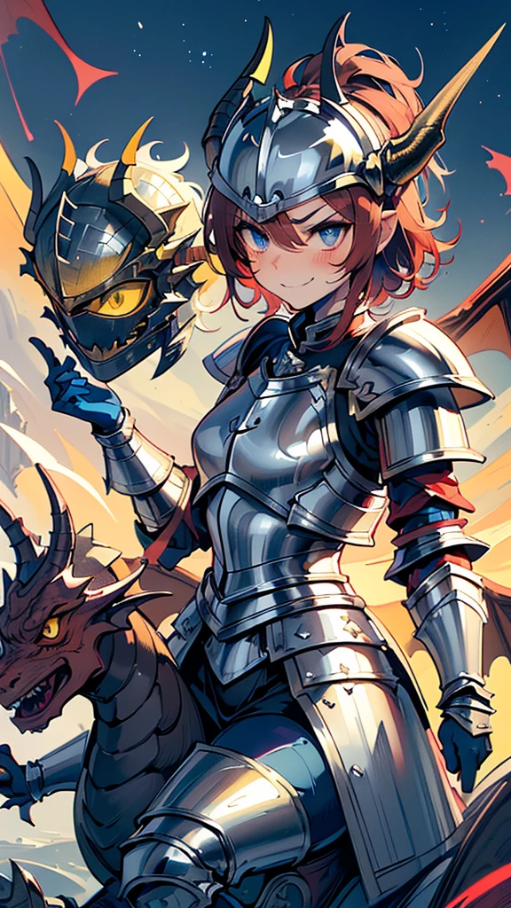 Best quality, Ultra detailed, best quality, insanely detailed, beautiful, masterpiece, 8k,
break
(full moon:1.2), red moon, eye on moon,
break
1lady, solo, brown hair, (very short hair:1.2),(dragon head ornament on helmet:1.5) ,blue helmet, (blue armor:1.5), ultra deltailed iris, blue eyes, ultra detailed eyes, cool eyes, (riding yellow dragon:1.3), spear,
Break
Upper body, from front, (evil smile:1.5), evil grin, (sharp eye:1.2),(scowl:1.1), (stare at viewer:1.5), (embarrassed,blush:1.3), ,nsfw,(ecstasy:1.3) ,(slut:1.2),(vulgarity:1.3),(fucked silly:1.1),(steam:1.1),(wet:0.8),(drooling:0.6),(sweat:0.8),