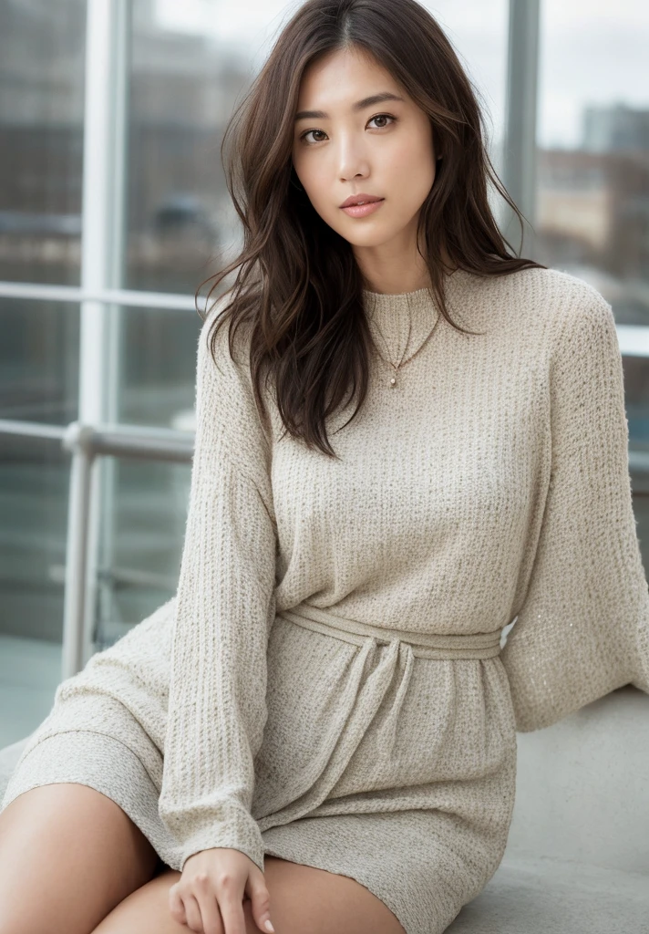 ((Highest quality)), Idol, Clear contours, Woman with beautiful face, (((One Girl,alone))), ((Beautiful brown eyes)), Detailed explanation,Focus on the eyes、Bob Hair、Anatomically correct body,Tight waist、Open leg multi-layer texture、Albedo and Specular Maps、Accurate simulation of lightweight material interactions with Octane Rendering、2-color light、Mine Fujiko