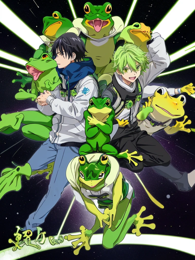 male 宇宙人のmale The face is yellow-green Frog type Anime Images デブmale