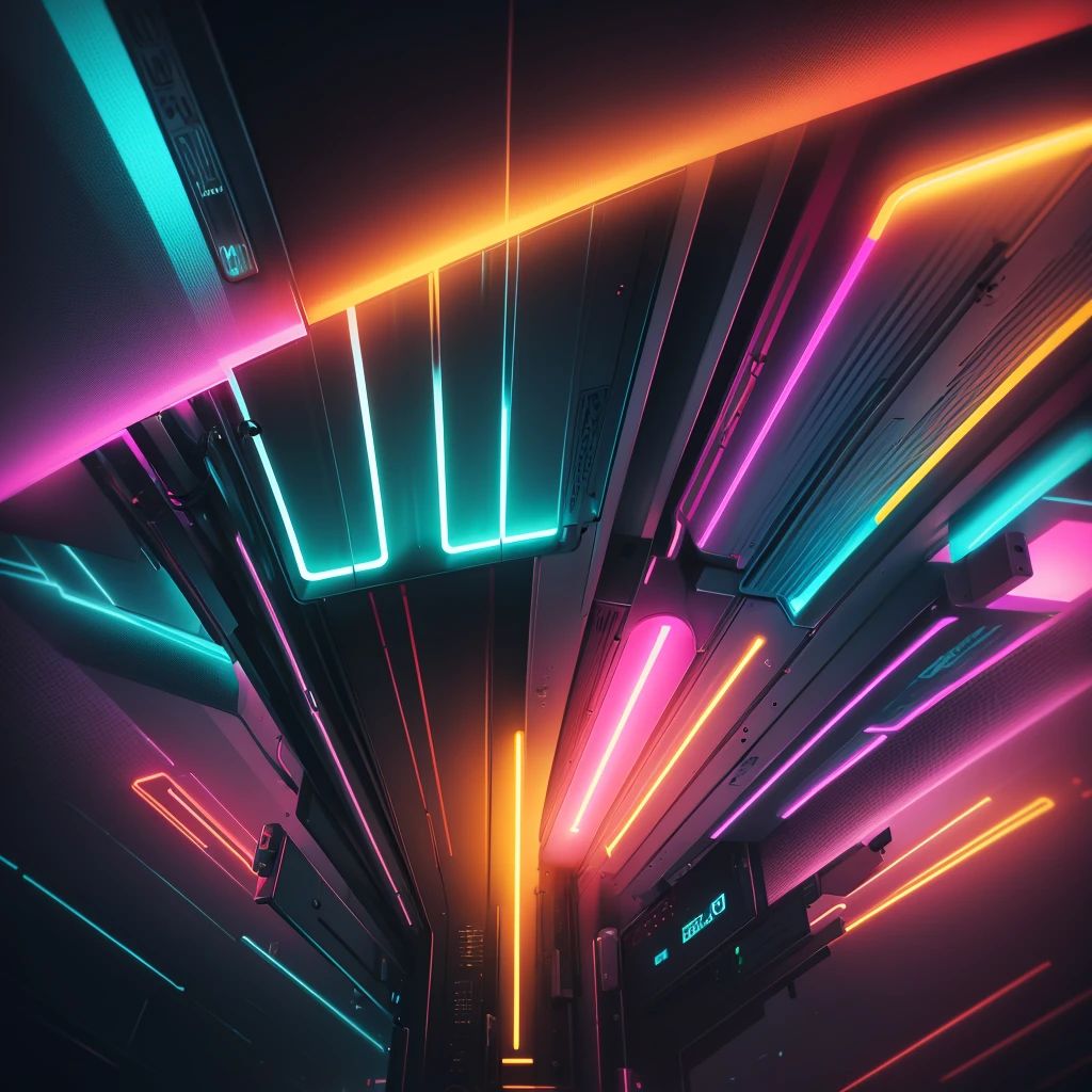 abstract colorful neon lights