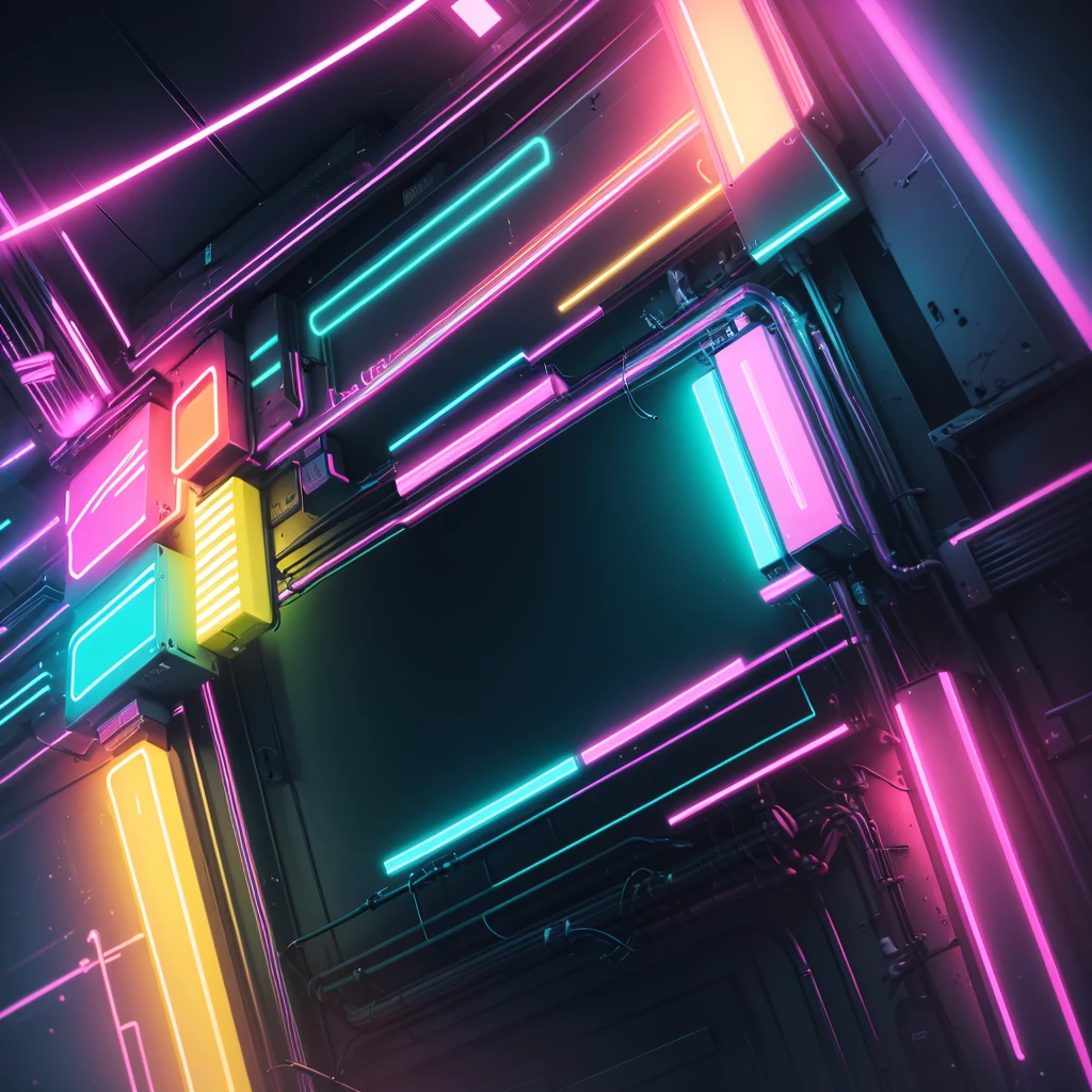 abstract colorful neon lights