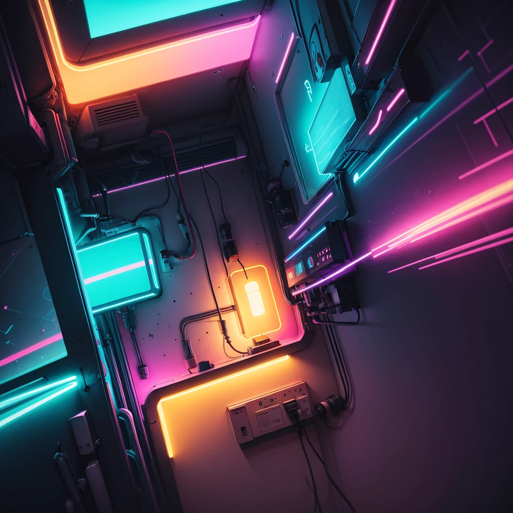 abstract colorful neon lights