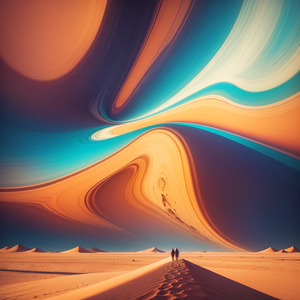 abstract colorful desert