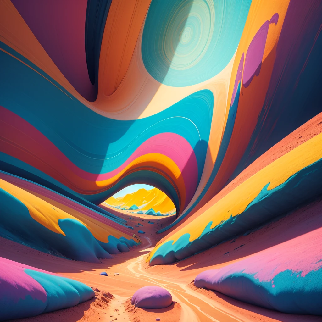 abstract colorful desert