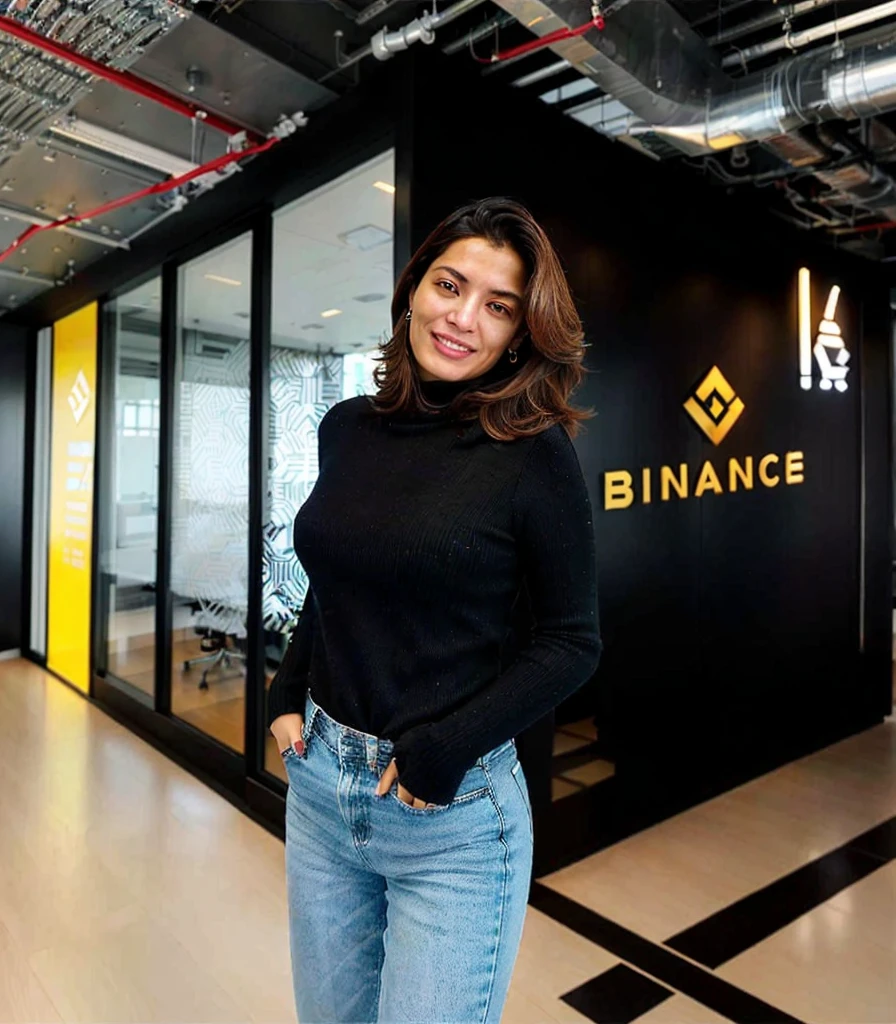 woman in front of binance office with large windows, Blanca Alvarez, melhorar, simona sbaffi is the captain, domain, by Sebastian Vrancx, fernanda suarez, by Briana Mora, olivia de bernardinis, Ana, sakimichan frank franzzeta, por Benjamin Block, interested, by Elias Ravanetti, mina petrovic