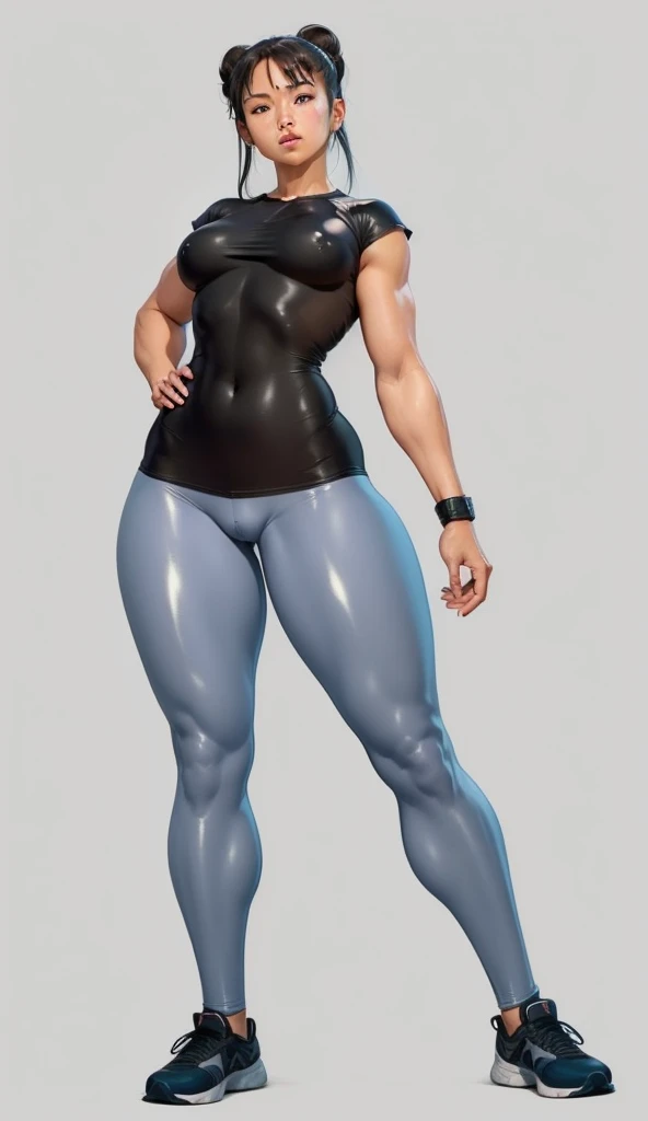 Chunli, japanese, cute, middle school student, little dark skin, baseball undershirt, tight fitting, handsome, realistic breast milkers abs outline lineart sharp tight sweaty shirt nitrile glove nakedness