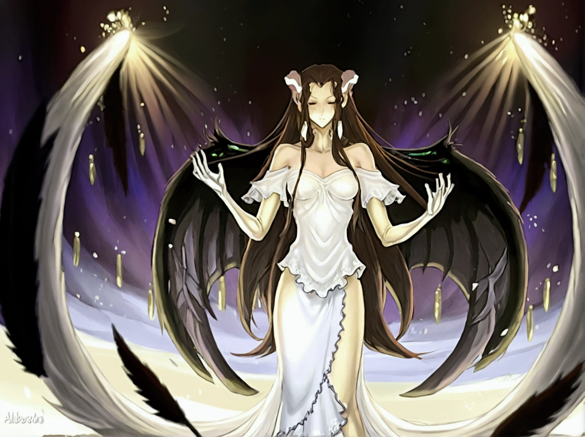 Albedo of overlord who is completely naked