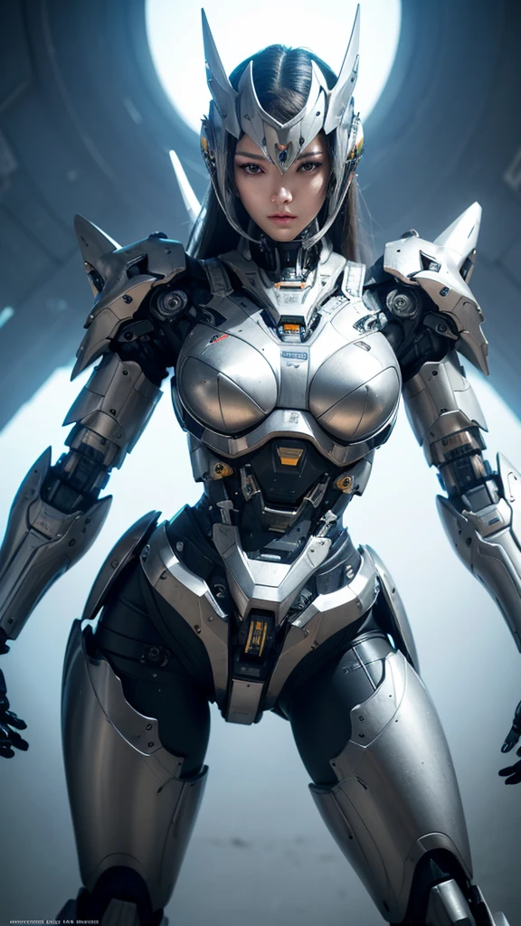 rough skin, Super detailed, advanced details, high quality, 最high quality, High resolution, 1080p, hard disk,(mecha queen),beautiful cyborg woman,Mecha cyborg girl,battle mode,Mecha body girl,She wears a futuristic mech