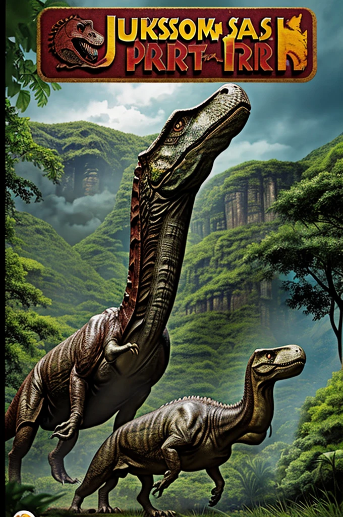 Generate the cover of a book called Jurassic Park 4