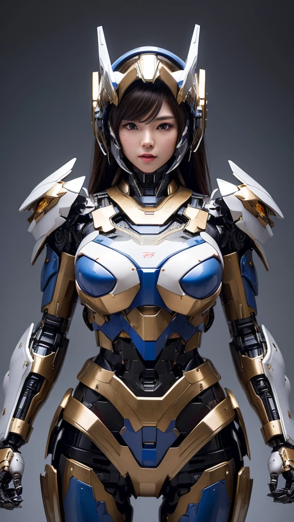 Textured skin, Super Detail, high details, High quality, Best Quality, hight resolution, 1080p, hard disk, Beautiful,(Super Heroine),Oppai Missile,beautiful cyborg woman,Mecha Cyborg Girl,Battle Mode,Girl with a Mecha Body,She wears a battle cyborg mech with a weapon,Fulll body Shot