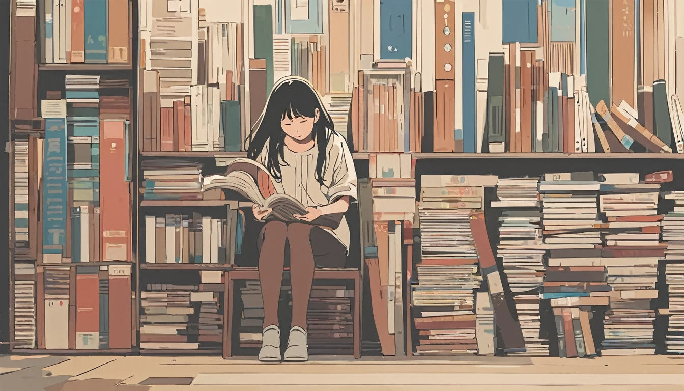 Anime girls in , Reading a book,whole body,Fully bipedal,Complete Hand,makoto shinkai&#39;アートstyle, Shinkai Makoto style, Drawn by an anime artist&#39;studio, By Shinkai Makoto. Digital Rendering, lo-fi girl, ( ( By Shinkai Makoto ) ), in the makoto shinkai&#39;style, アニメstyle4K, makoto shinkai&#39;style, アニメペインターstudioによって作成されました、sunset、At dusk,(Ultra High Definition CG Integrated 8K Wallpaper: 1.2), (Beautiful Skin: 1.2), (Pale skin: 1.3), (Hyper Sharp Focus: 1.5), (Ultra-sharp focus: 1.5), (Beautiful pretty face: 1.3), (非常にDetailed Background, Detailed Background: 1.3), Ultra-realistic photos, Ultra-clear images, Ultra-high definition images.Watching a movie in the room、Living alone