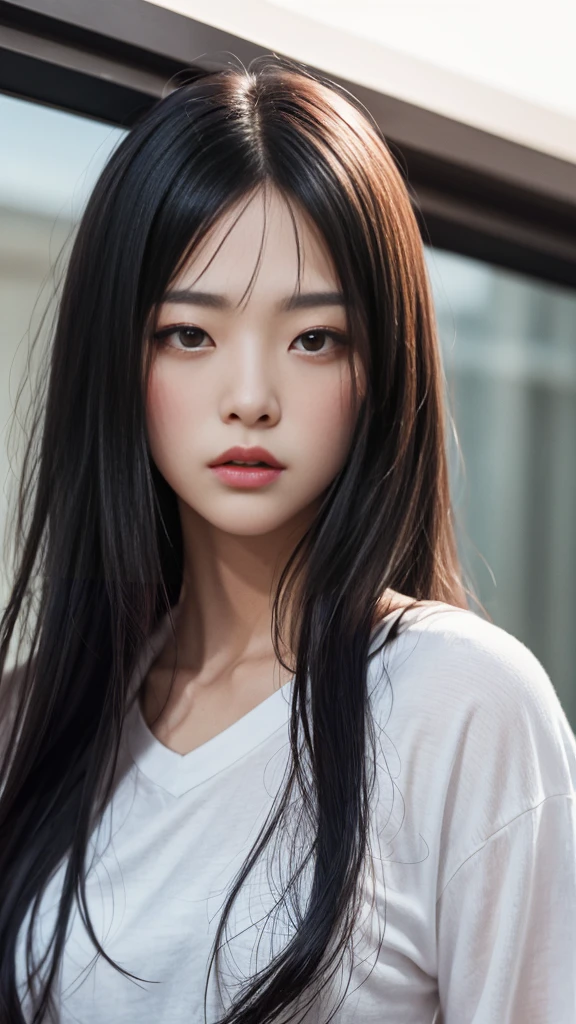 girl, Long Hair, Bowl Cut Hair, Red eyes, Black Hair, ((Wolverine's Yellow Suit)), ,Skyscraper, city, building, car, street,(masterpiece, Highest quality), Intricate details, 8K, Art Station, wallpaper, Official Art, Splash Art, Glare((Delicate painting)),(girlの詳細なRAW写真), (Broken Wolverine Claw:1.25), (Highest quality:1.6), (Ultra-high resolution:1.5), (Photorealistic:1.75), 8K resolution, Canon EOS R5, 50mm, Confused, Very detailed,Cinema Lighting,((Wedge Shape))、(((Super big breasts)))、Leg spread、(I can see your abs)、(Nipples)、Separate suits、Knee-high socks、Sexy pose、wolverine bikini、(Spread your legs、Leg spread)、(((Tattered Suit)))