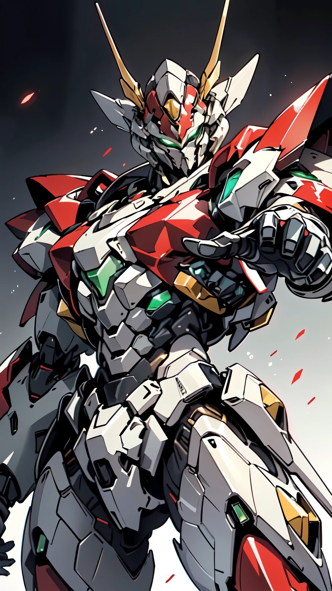 (masterpiece:1.5, best quality:1.5, extremely delicate:1.5, foreshortening:1.5, dynamic angle:1.5), a man wearing a full-face helmet, a fantasy-style biotech armored combat suit, green eyes, (a composite layered chest armor), fully enclosed shoulder guards, matching arm and leg guards, belt of Neon circuit, (the color scheme is primarily white with red green accents), the design balances heavy with agility, a high-tech bio-mecha armor, (Armor Concept Inspired by neon Cyberpunk, stand on the top of a skyscraper in a futuristic sci-fi city), this character embodies a finely crafted fantasy-surreal style armored hero in anime style, exquisite and mature manga art style, (element, plasma, energy, the armor glows), ((male:1.5)), metallic, high definition, highres, ultra-detailed, ultra-fine painting, professional, perfect body proportions, golden ratio, anatomically correct, symmetrical face, extremely detailed eyes and face, high quality eyes, creativity, RAW photo, UHD, 32k, Natural light, cinematic lighting, masterpiece-anatomy-perfect