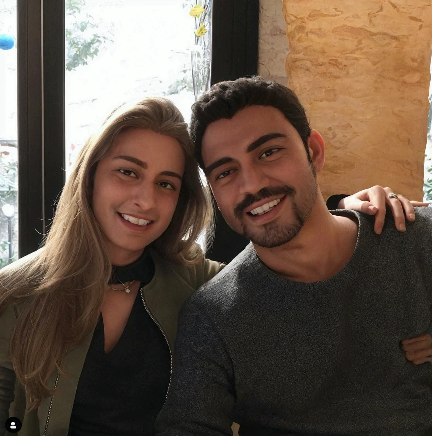 arafed man and woman sitting at a table with a plate of food, valentine shuffle, by Nándor Katona, smiling couple, by Félix Arauz, Caroline Gariba, happy couple, by david rubin, by Caro Niederer, by Alejandro Obregón, by Matteo Pérez, borja, Daniel Mirante