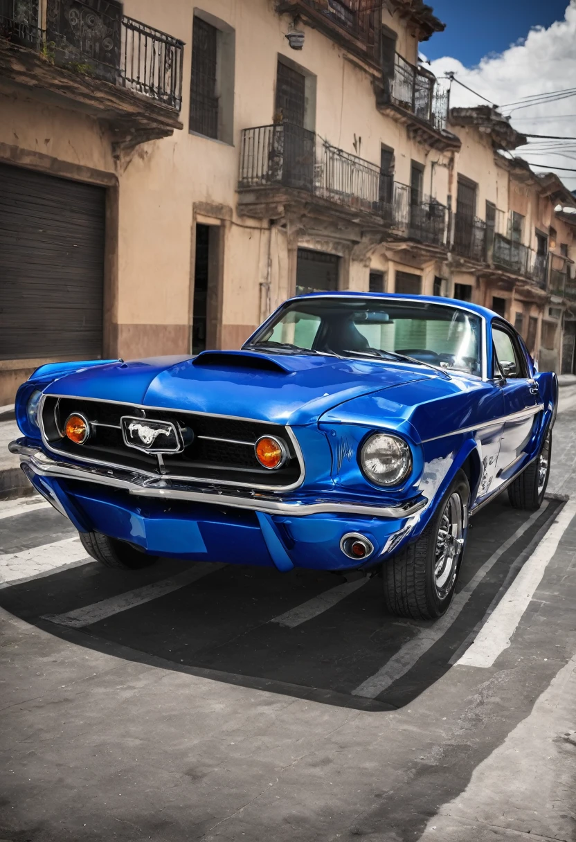 Mustang azul