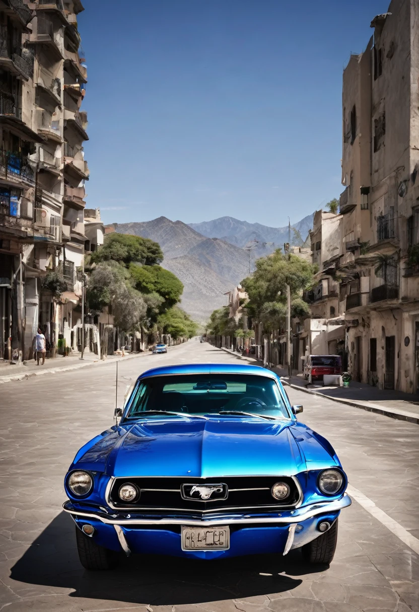 Mustang azul