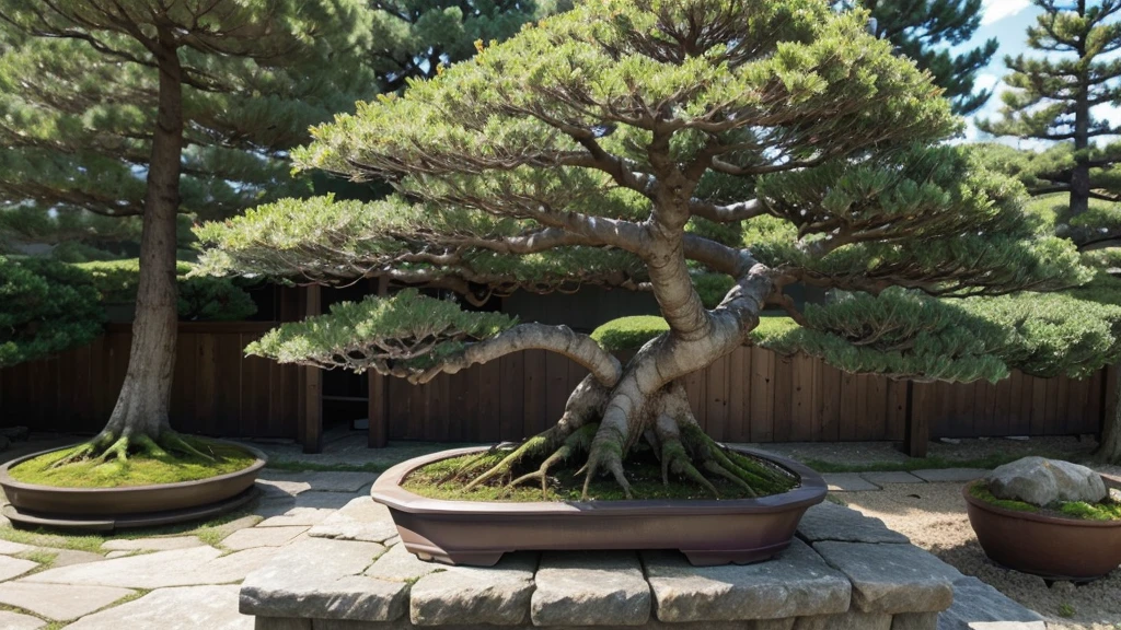 bonsai in natural vegetation