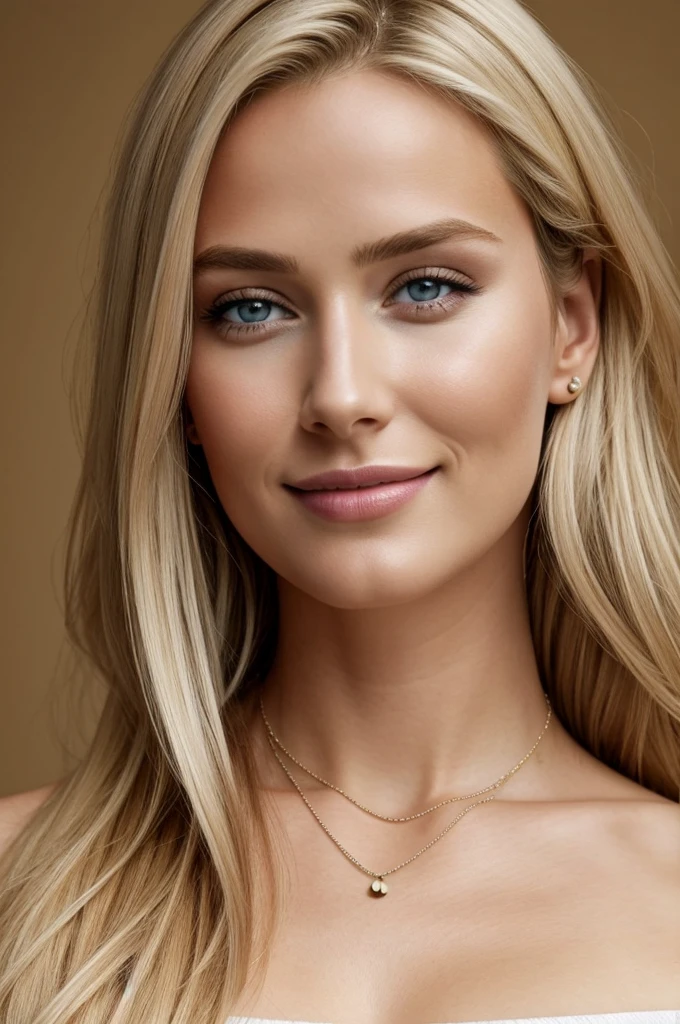 1 fille dans, 25 ans, Longhaire, décolleté du sein, Regardez les téléspectateurs, blond hair, yeux verts. Model Body Type, Esbian complet du corps, A detailed face, a detailed eye, detailed nose, detailed mouth, a necklace, Chandails, short en jean, realistic, Visage souriant et heureux, Vues sur la nature, Superior quality, Photorealistic, Photo brute. 8K, masterpiece.