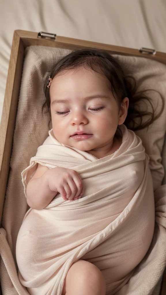 a newborn baby, sleeping peacefully, wrapped in a soft blanket, with delicate features and rosy cheeks, (best quality,4k,8k,highres,masterpiece:1.2),ultra-detailed,(realistic,photorealistic,photo-realistic:1.37),HDR,UHD,studio lighting,extreme detail description,professional,vivid colors