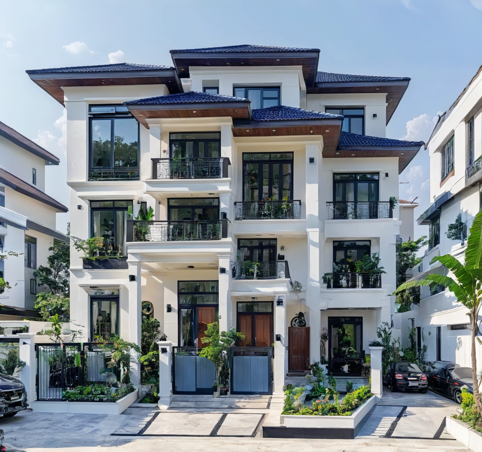 a minimalist house, very modern, with garage, double floor, spectacular