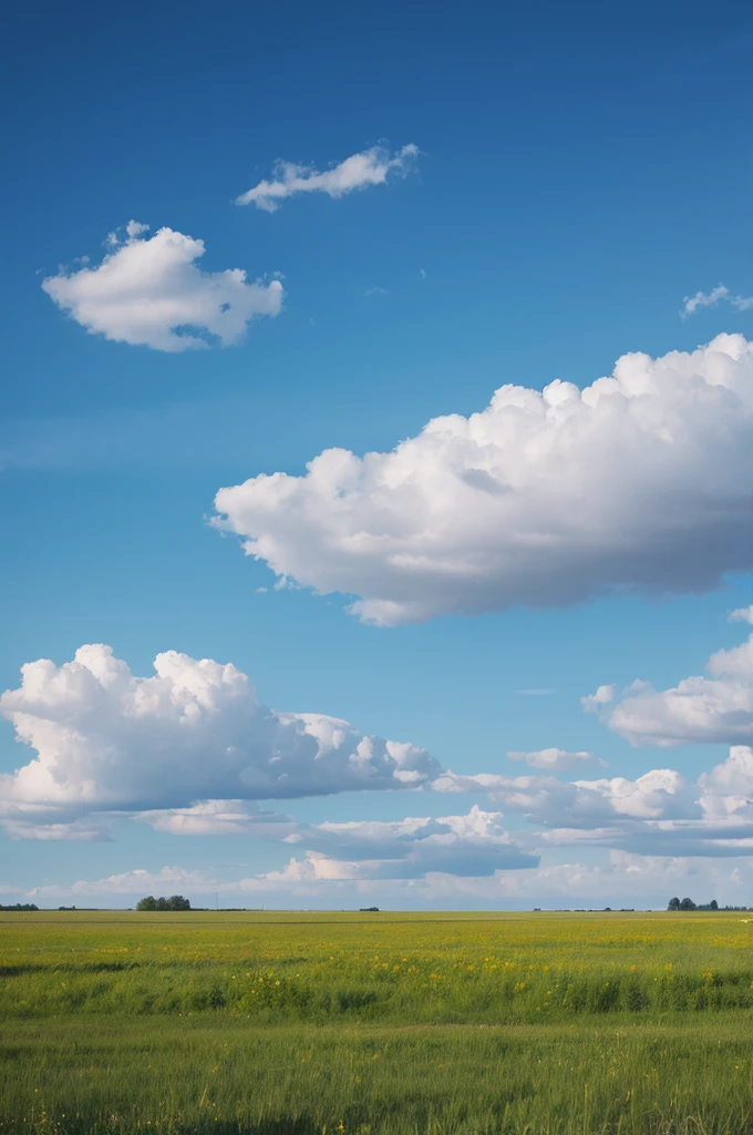 prairie、The blue sky is spreading。4K in Art