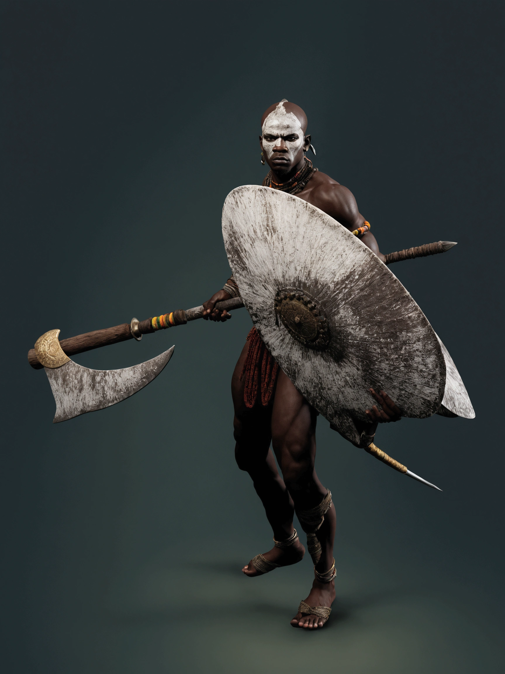 african warrior: Ultra-realistic and Detailed