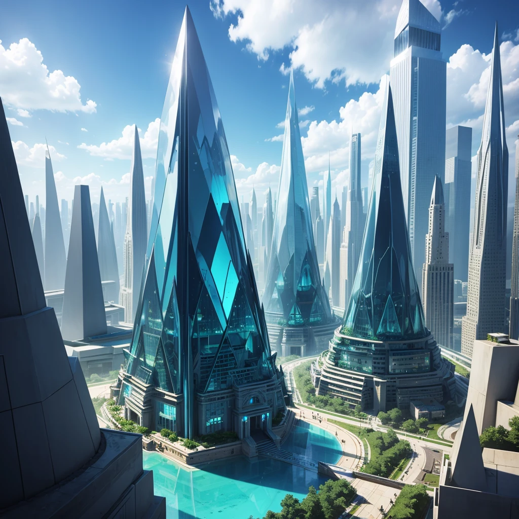 glass pyramids