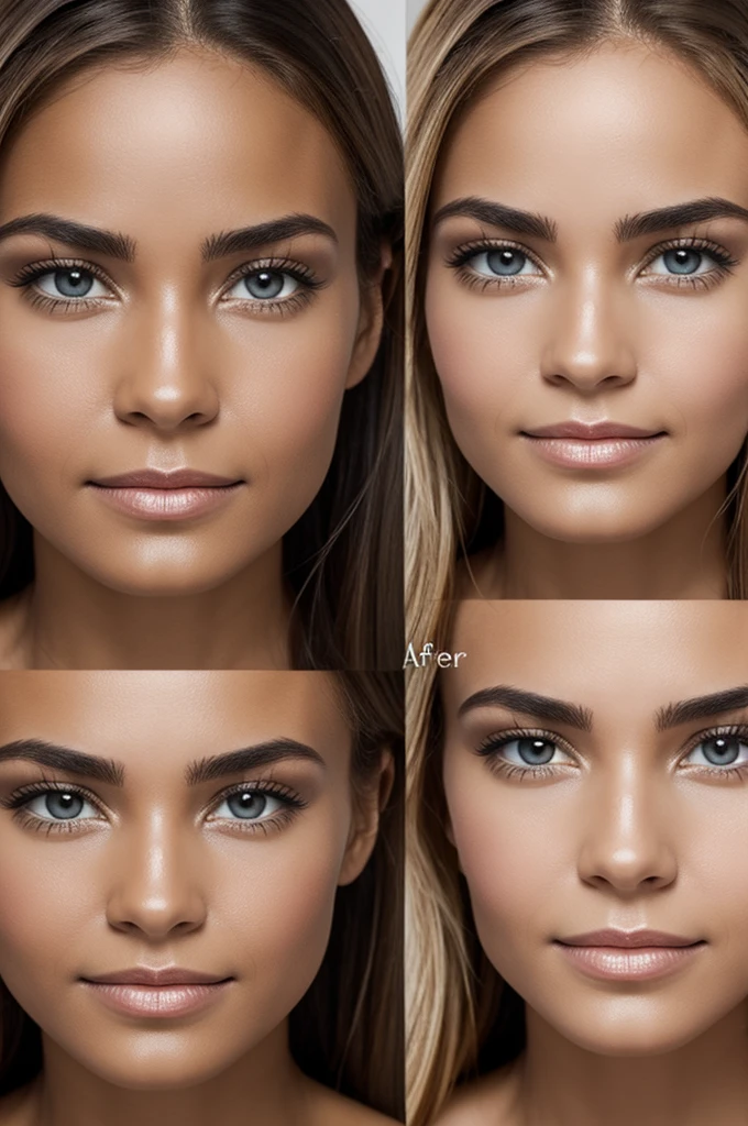 Before and after lightening your skin, RESULTS. Only two images, that cause impact before after, Only two photos