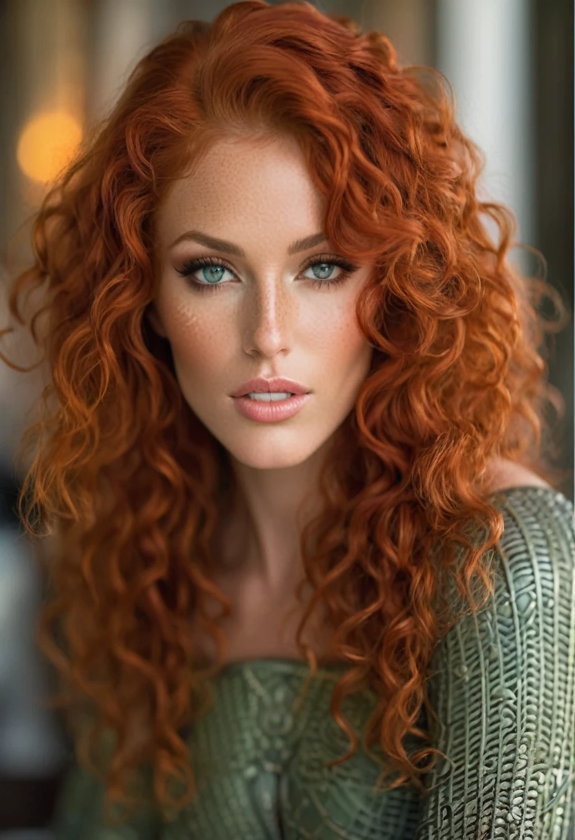a beautiful ethereal elf knight, curly red hair, in the style of Boris Vallejo, highly detailed sexy filigree armor, Very detailed face, highly detailed skin, Corps fort, Muscle definition, (Des proportions parfaites), Heavy metal aesthetics, fond de haute fantaisie, high quality, chef-d'artwork, photo realistic, complex and detailed, 8k, HDR, faible profondeur de champ, wide light, high contrast, backlight, flares, sharpness, Photo couleur brute, En regardant la caméra, couleurs froides, diverses poses, showing breasts and nipples