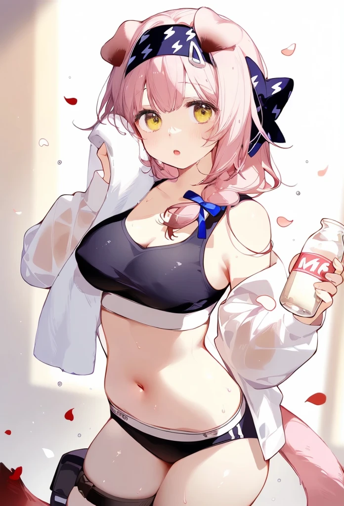 Anime Girls in a black and white outfit holding a bottle, Anime Girls drinks energy drink, seductive Anime Girls, Best anime 4k konachan wallpaper, cute Anime Girls, attractive Anime Girls, Anime Moe Art Style, (Anime Girls), 4K Manga Wallpapers, I also make fan art, Anime Girls, Top rated on pixiv, 4k anime wallpaper